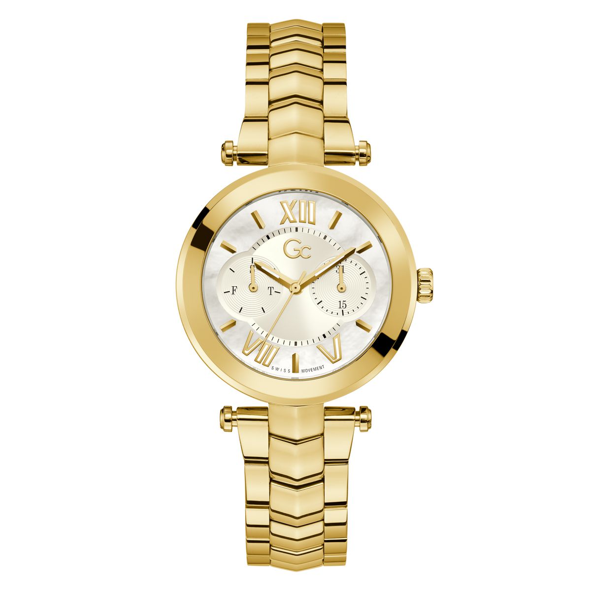 Gc Sport Chic White Dial Round Case Quartz Women Watch