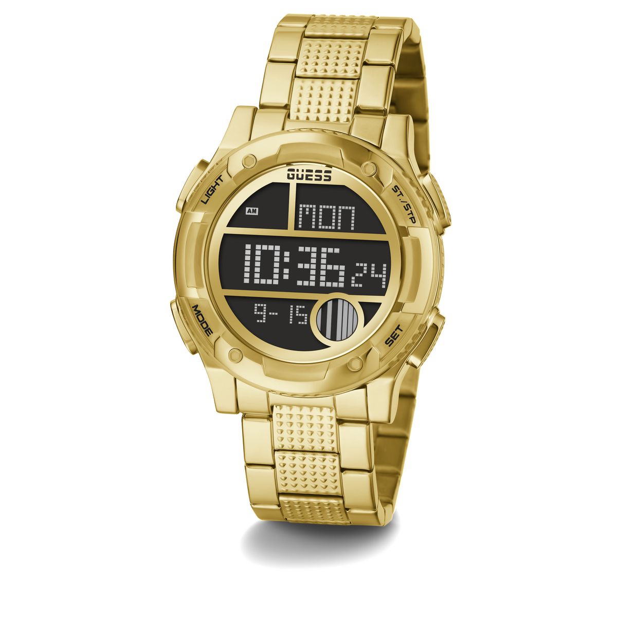 Guess Zip Men Round Dial Digital Digital Watch