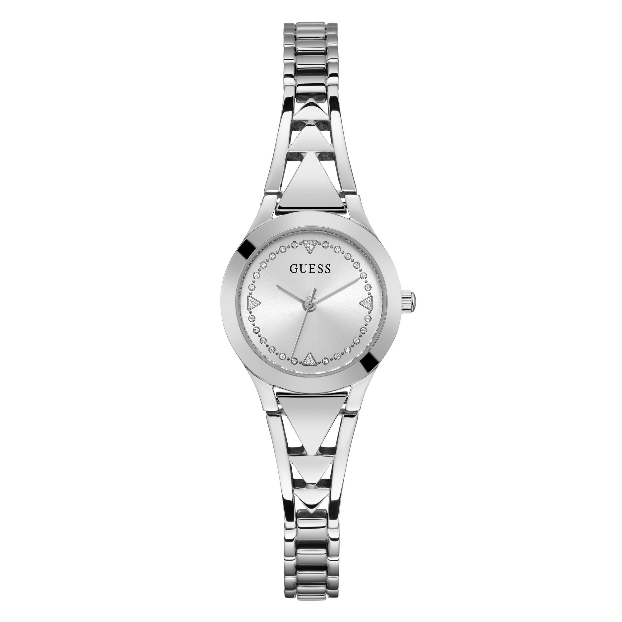 Guess Gb Tessa Women Silver Tone Round Dial Analog Watch