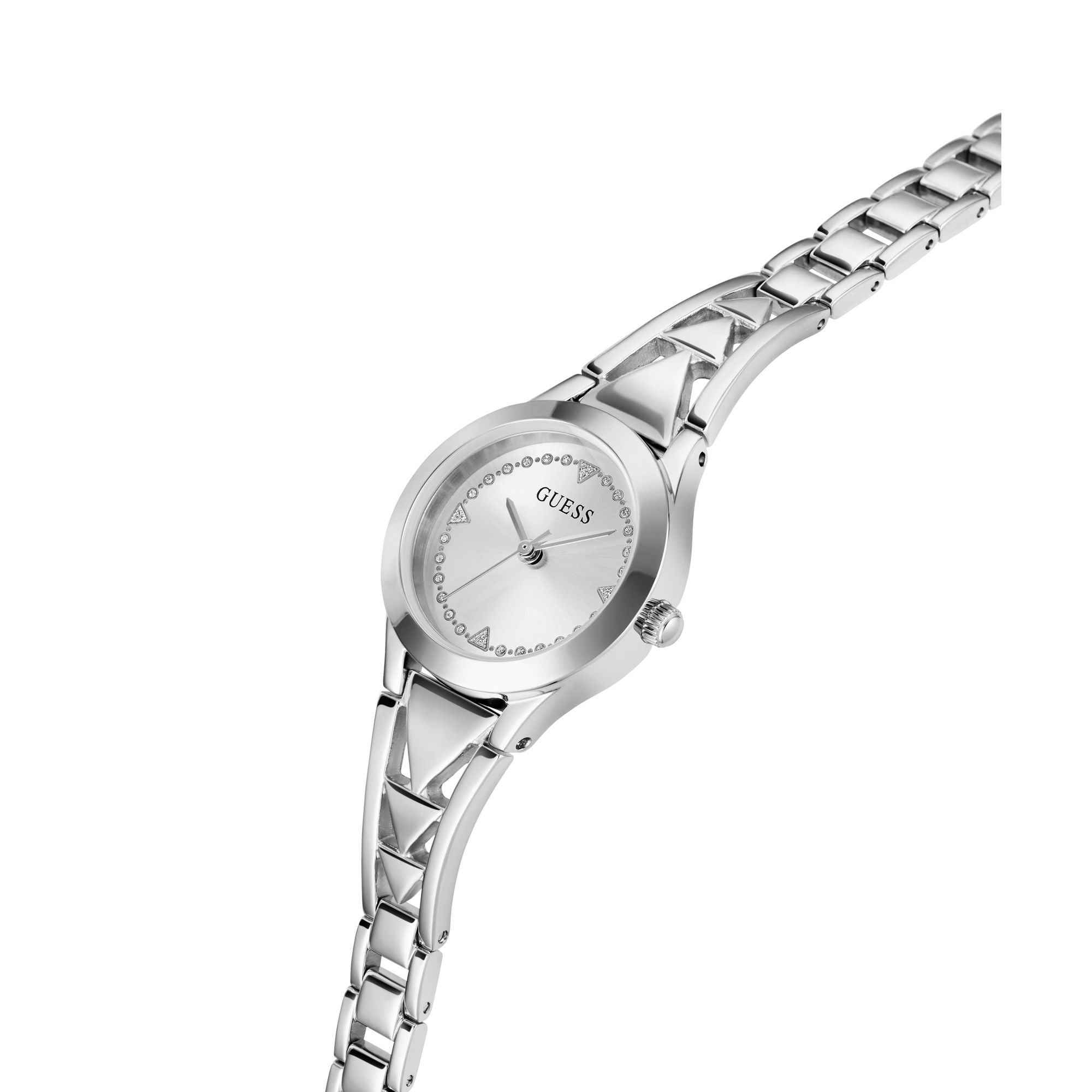 Guess Gb Tessa Women Silver Tone Round Dial Analog Watch