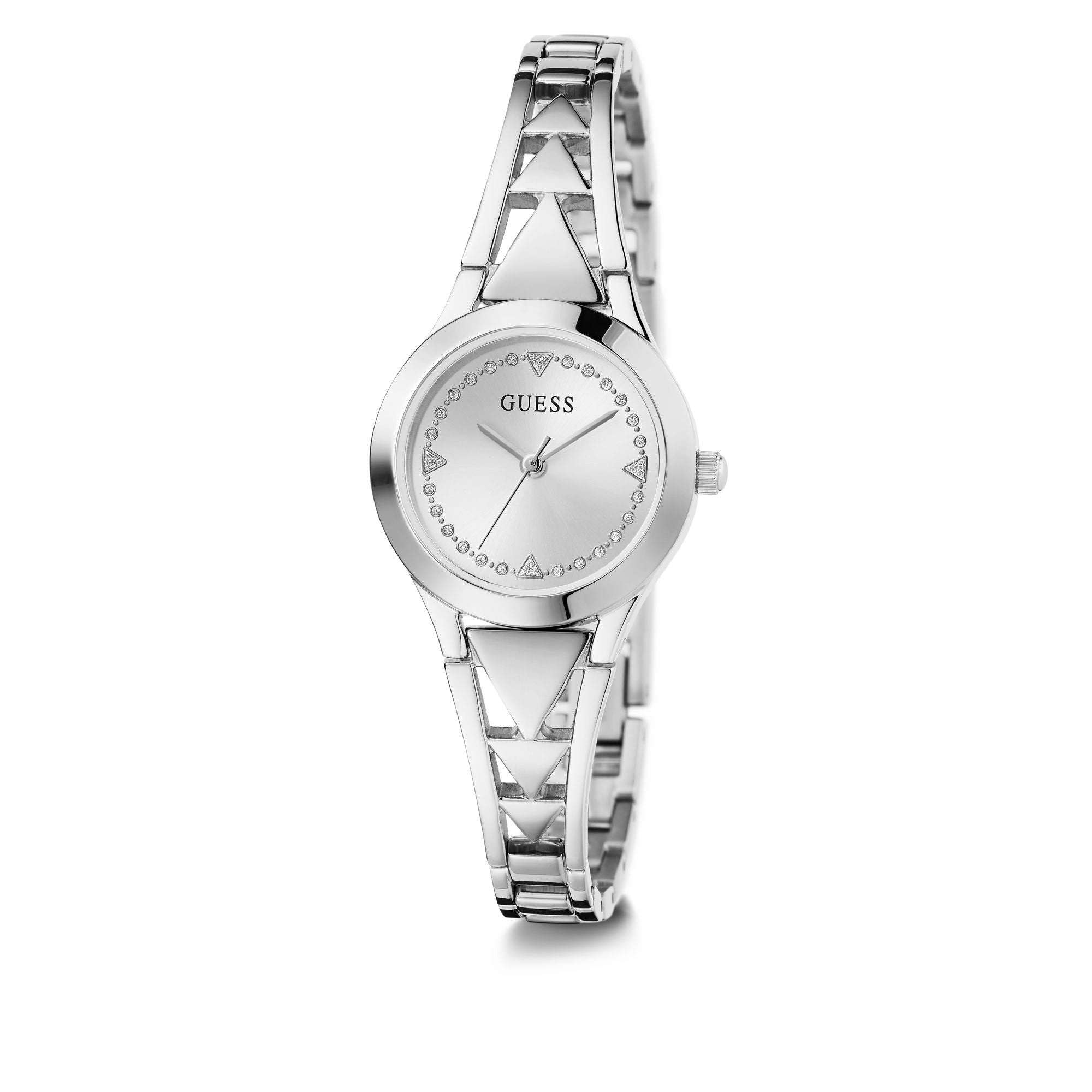 Guess Gb Tessa Women Silver Tone Round Dial Analog Watch