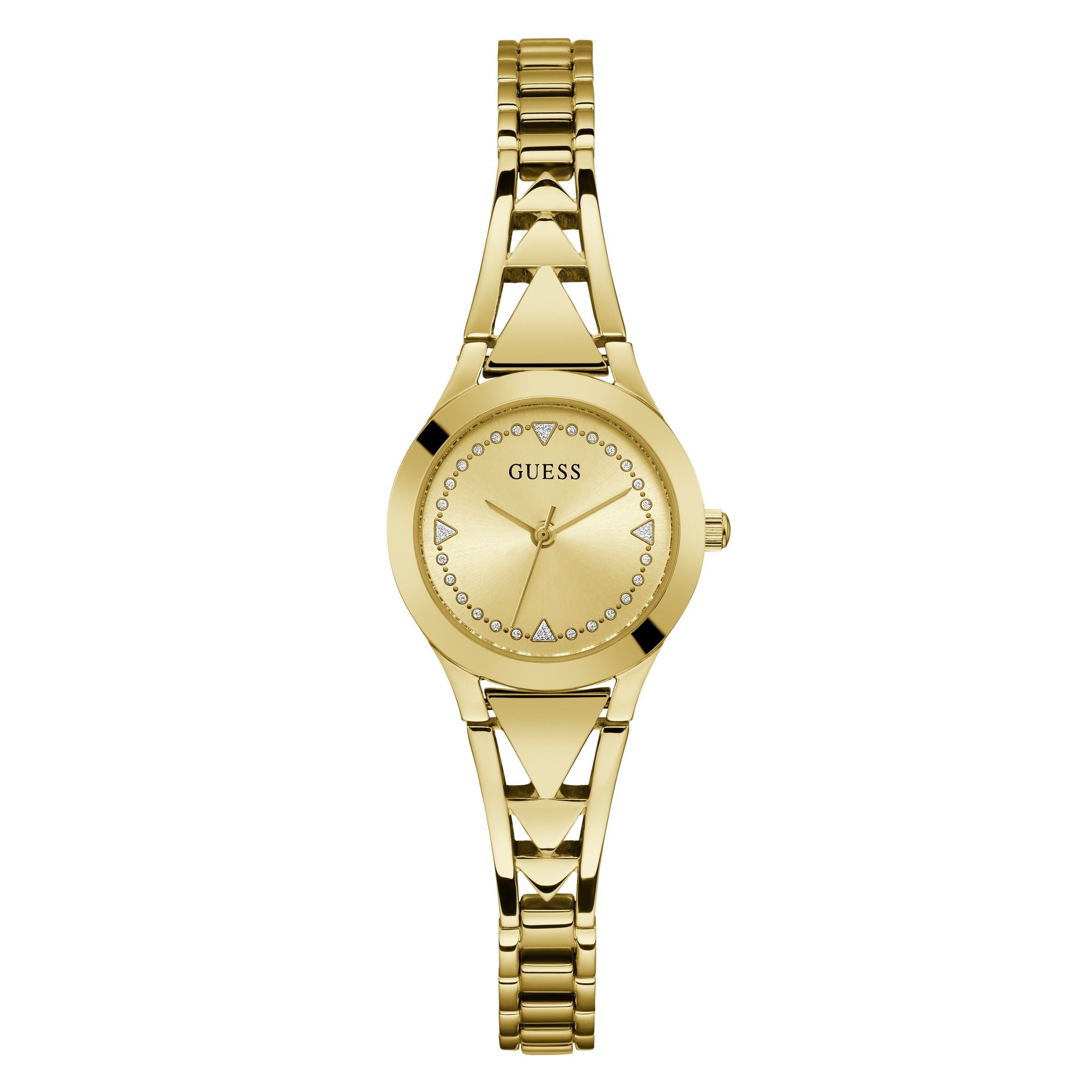 Guess Gb Tessa Women Champagne Round Dial Analog Watch