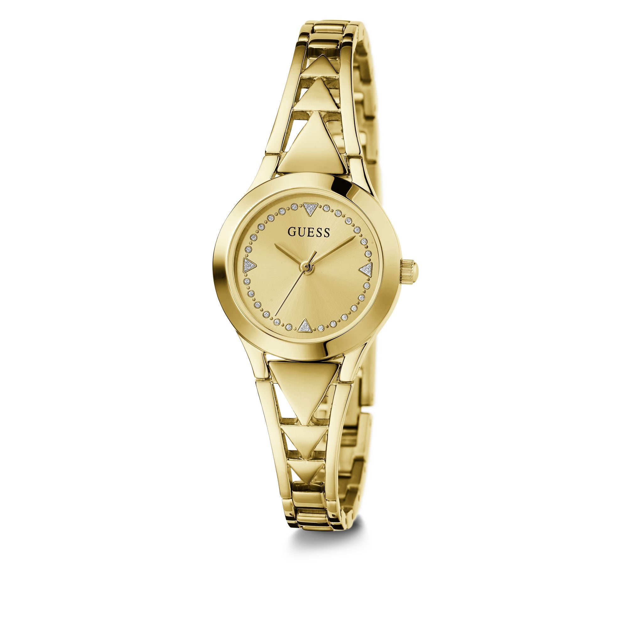 Guess Gb Tessa Women Champagne Round Dial Analog Watch