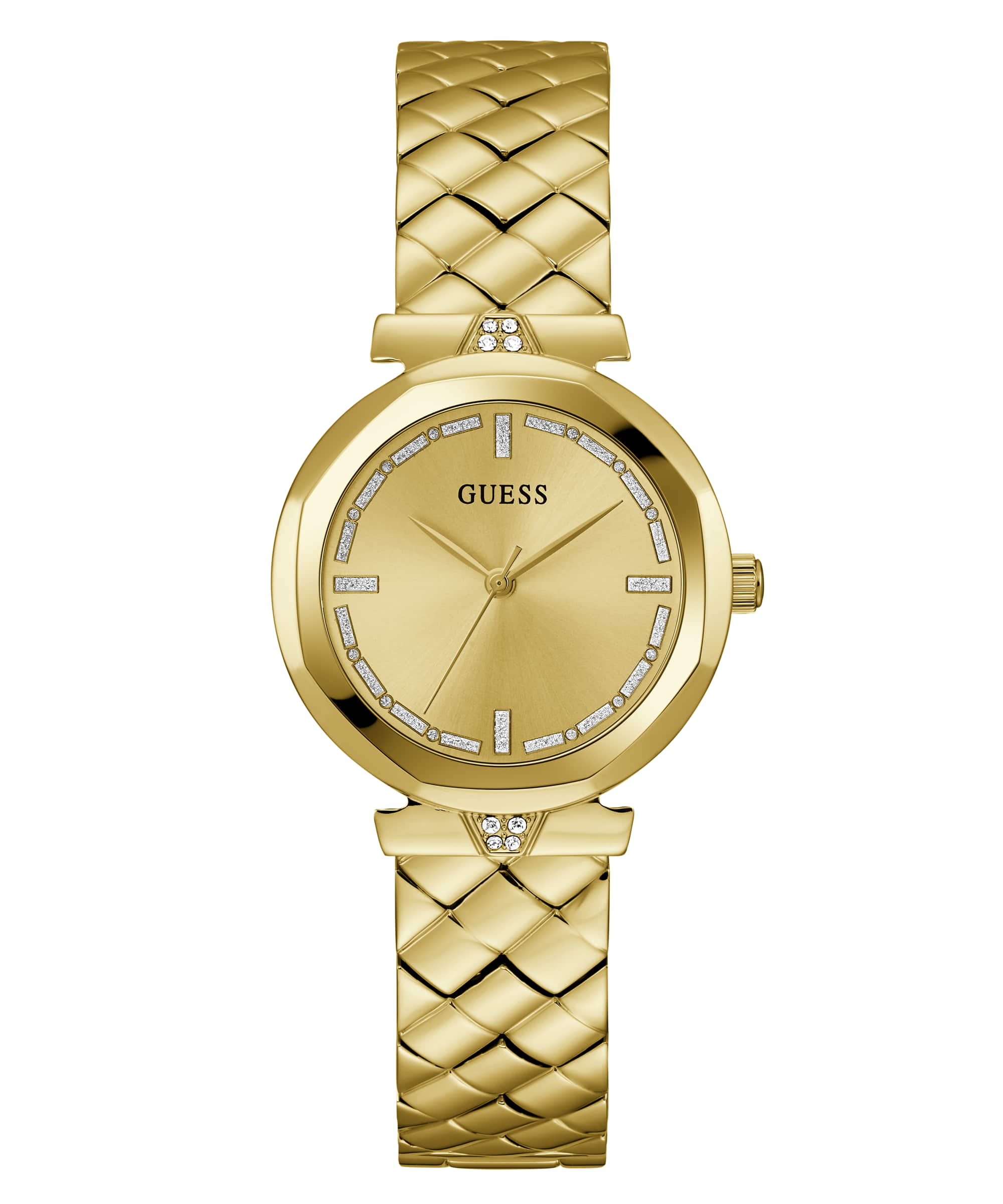 Guess Rumour Champagne Dial Round Case Analog Women Watch