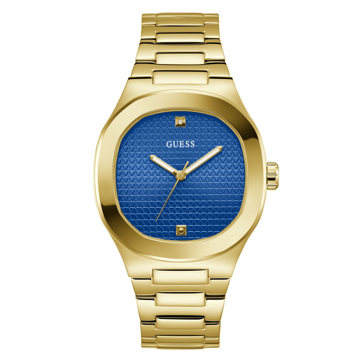 Guess Iconic Diamond Blue Dial Mesh Band Mens Watch U0297G2 | eBay