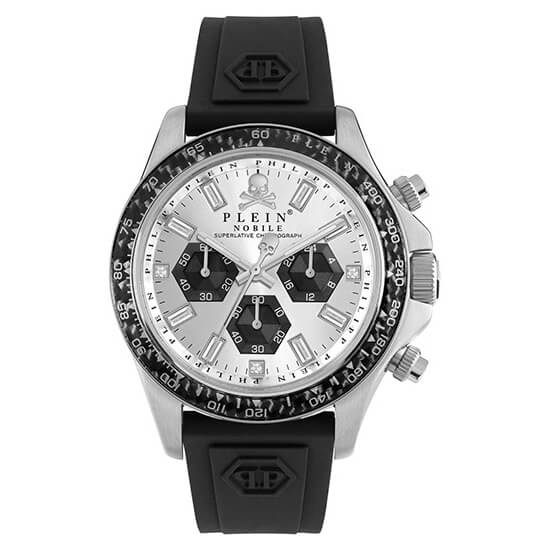 Philipp Plein Nobile Racing Men Silver Dial Quartz Watch