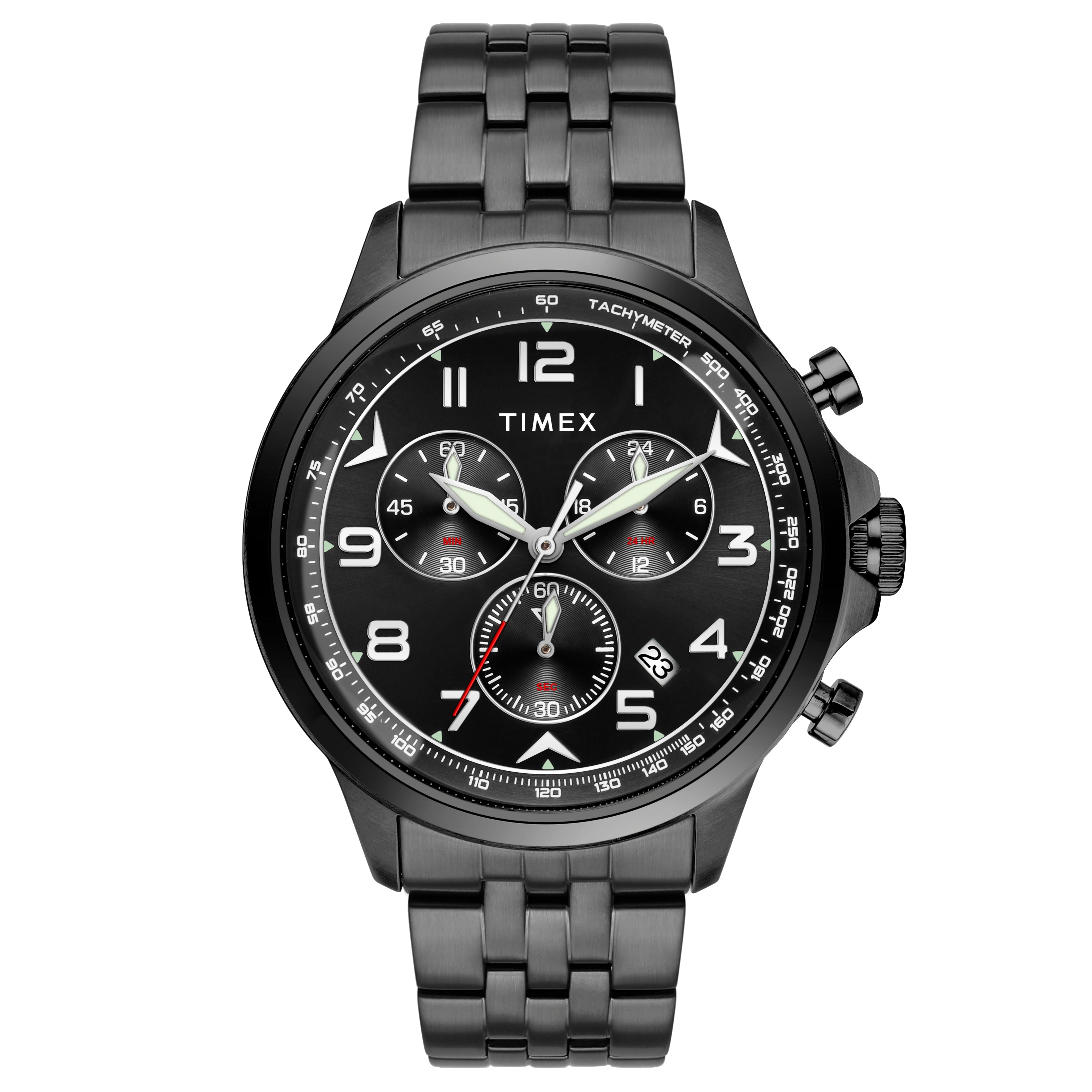 Timex Men Black Round Dial Analog Watch