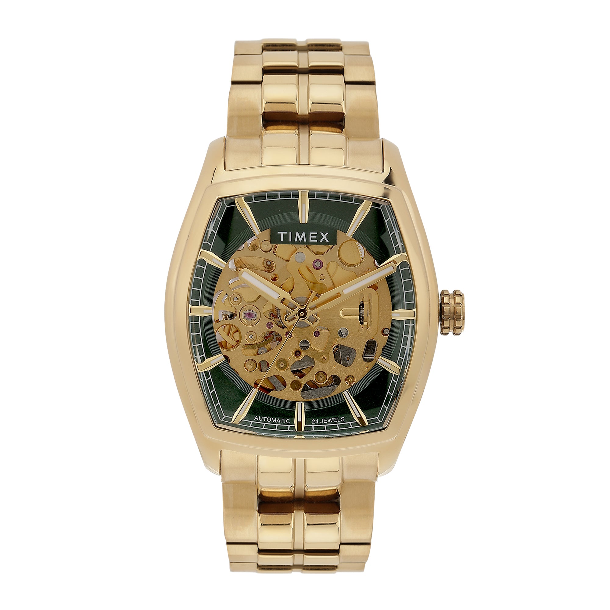 Timex Men Green Rectangle Dial Analog Automatic Watch