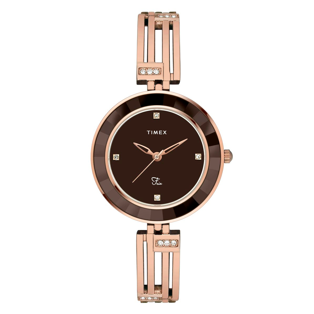 Timex Fria Women Brown Round Dial Analog Watch