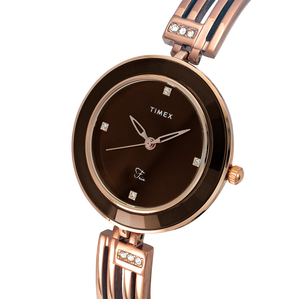 Timex Fria Women Brown Round Dial Analog Watch