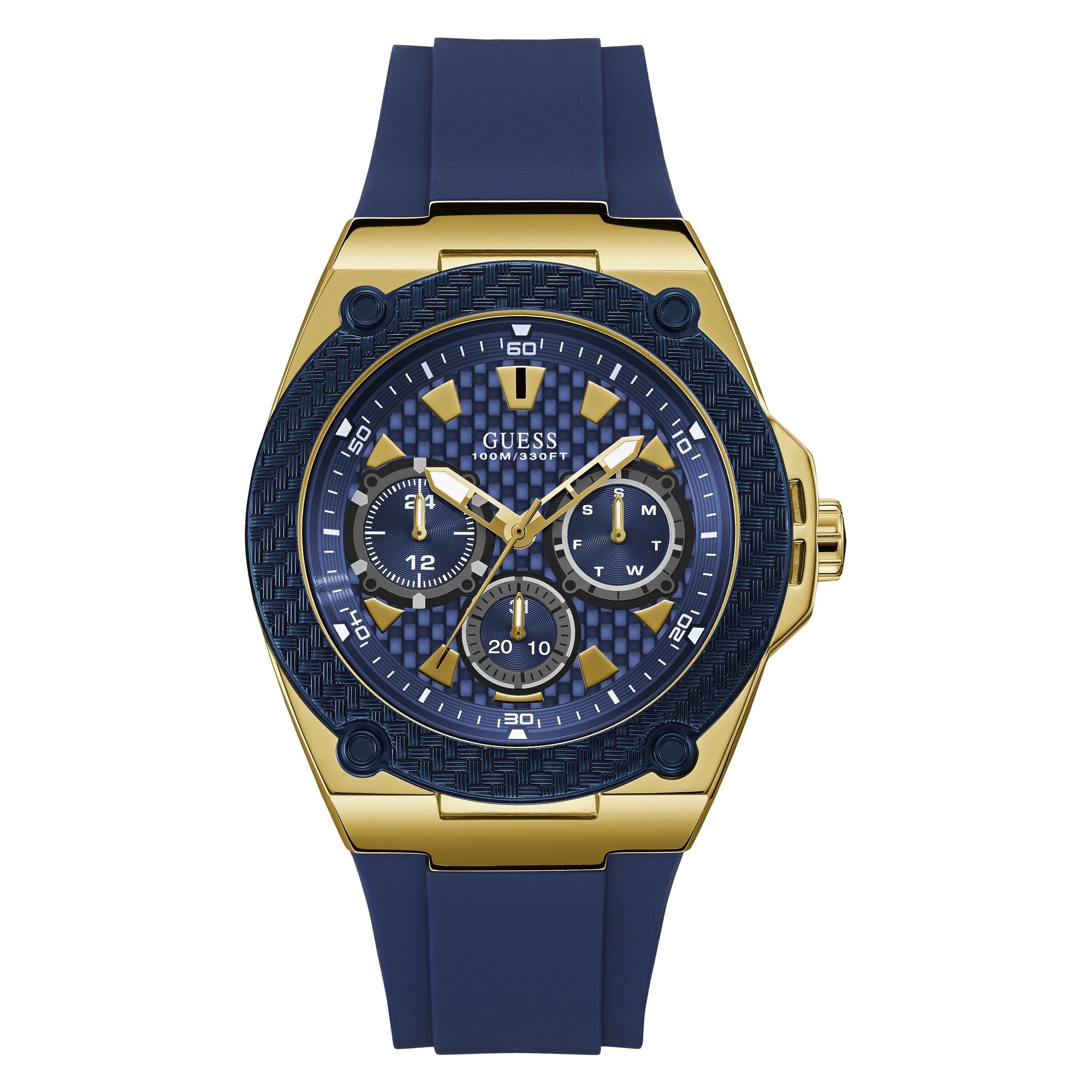 Guess Legacy Men Blue Round Dial Analog Watch