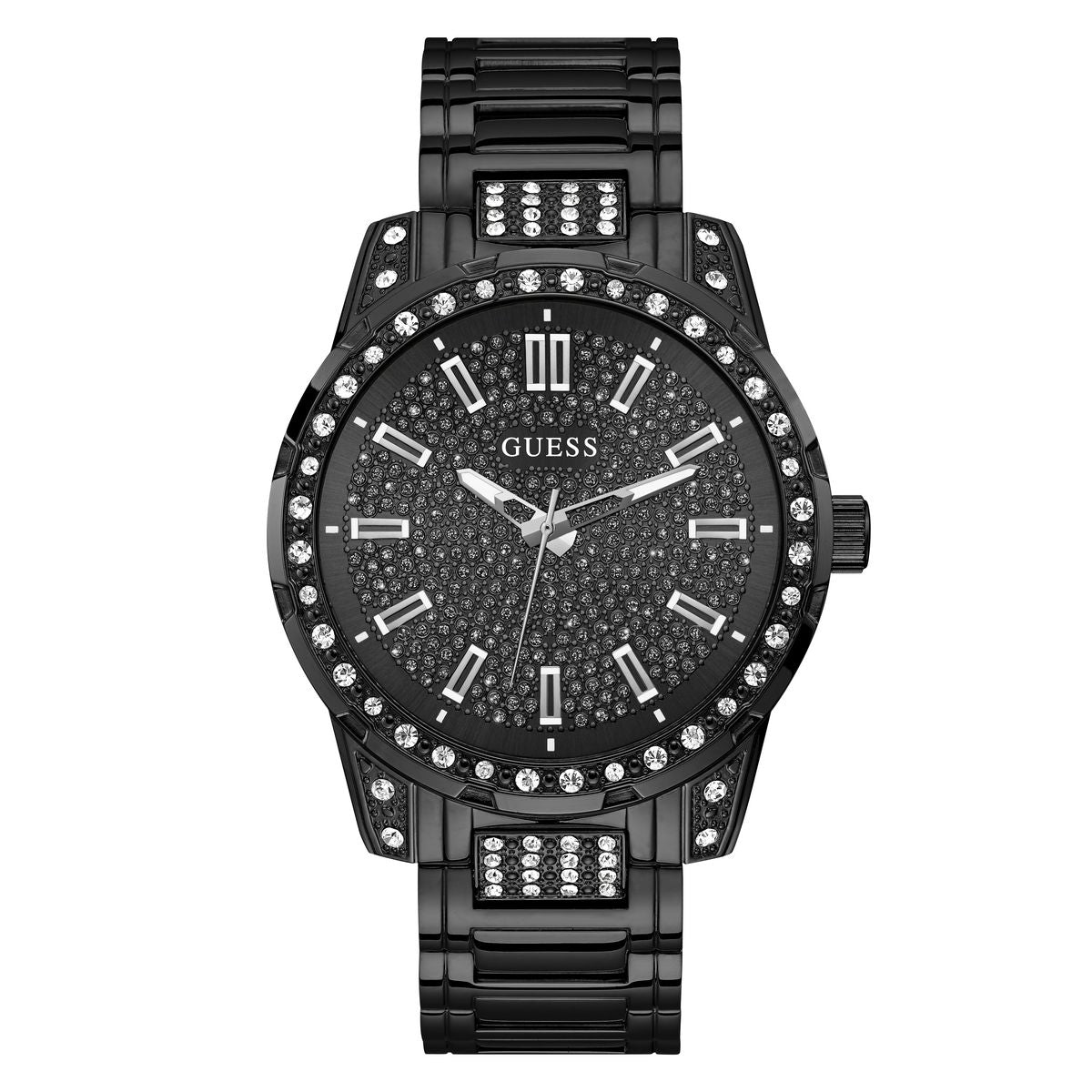 Guess Men Black Round Dial Analog Watch At Just Watches