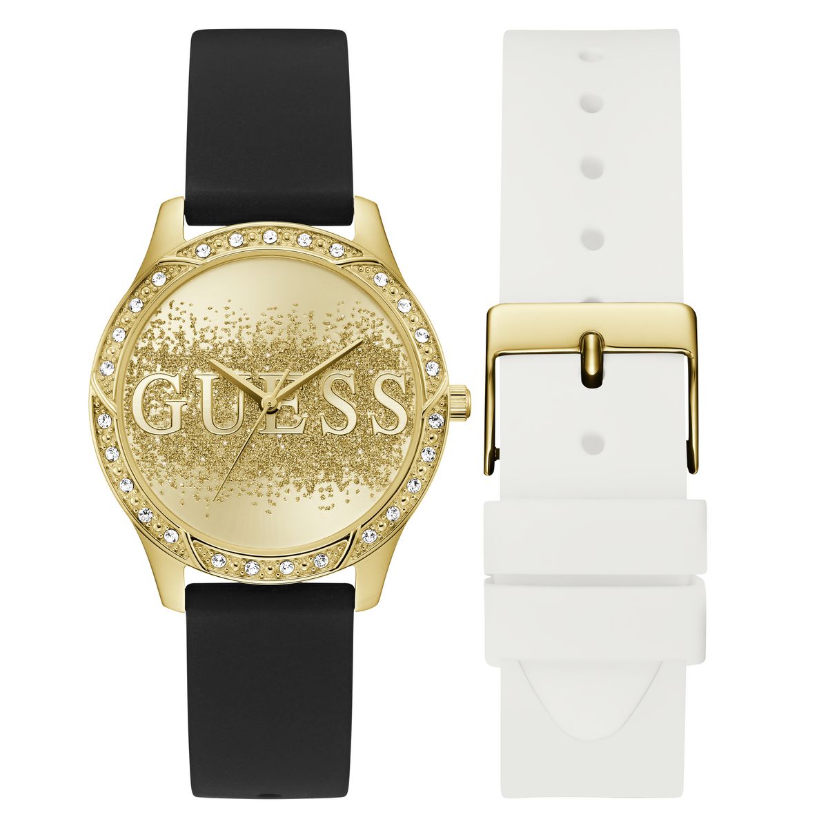 Guess G Spark Champagne Round Dial Quartz Analog Women Watch