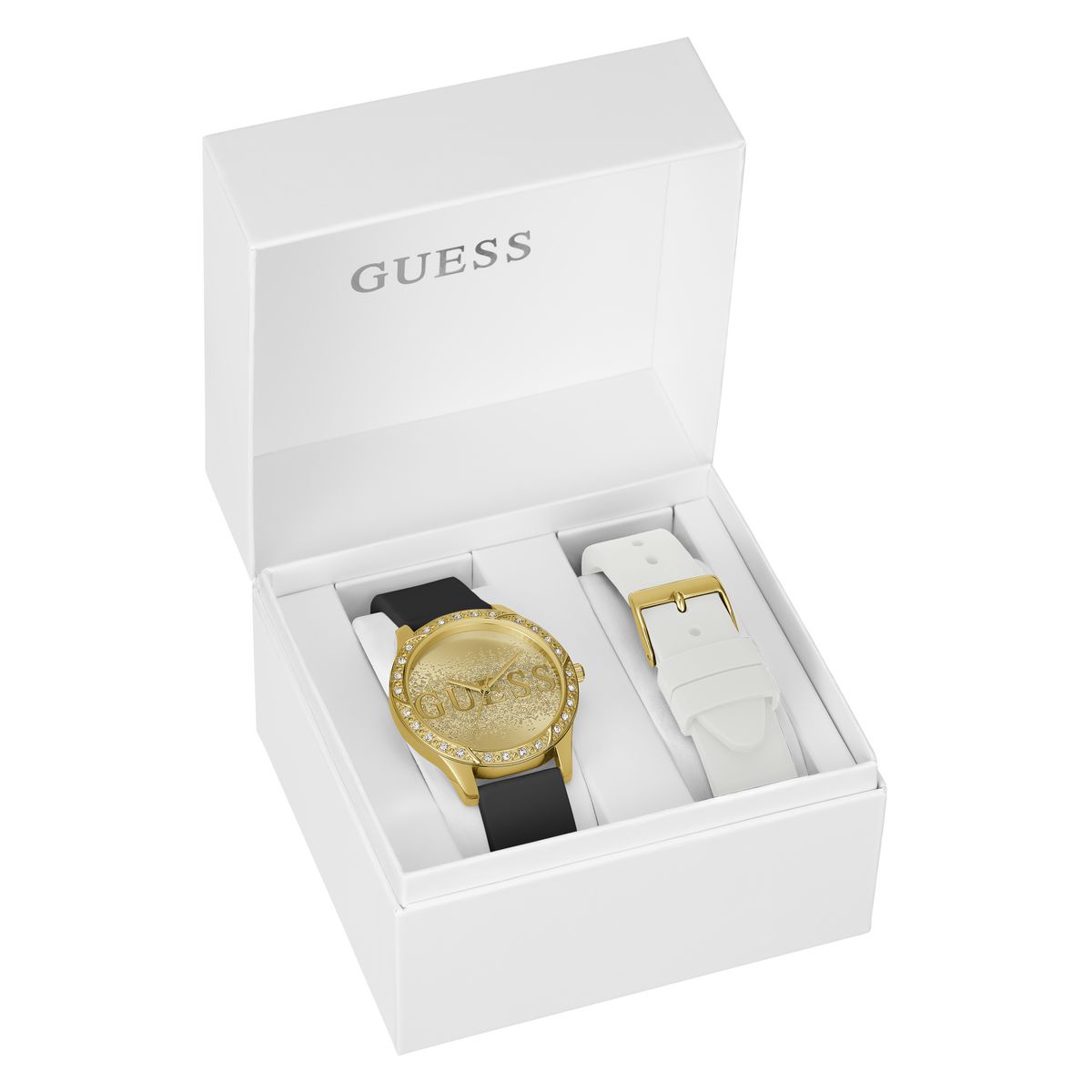 Guess G Spark Champagne Round Dial Quartz Analog Women Watch