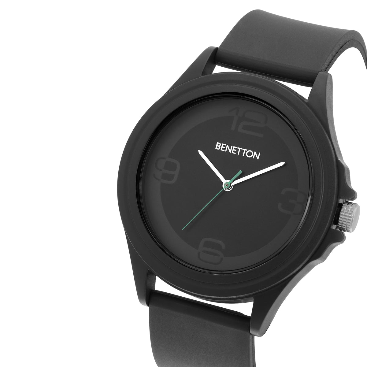 United Colors of Benetton Iconic Black Dial Round Case Quartz