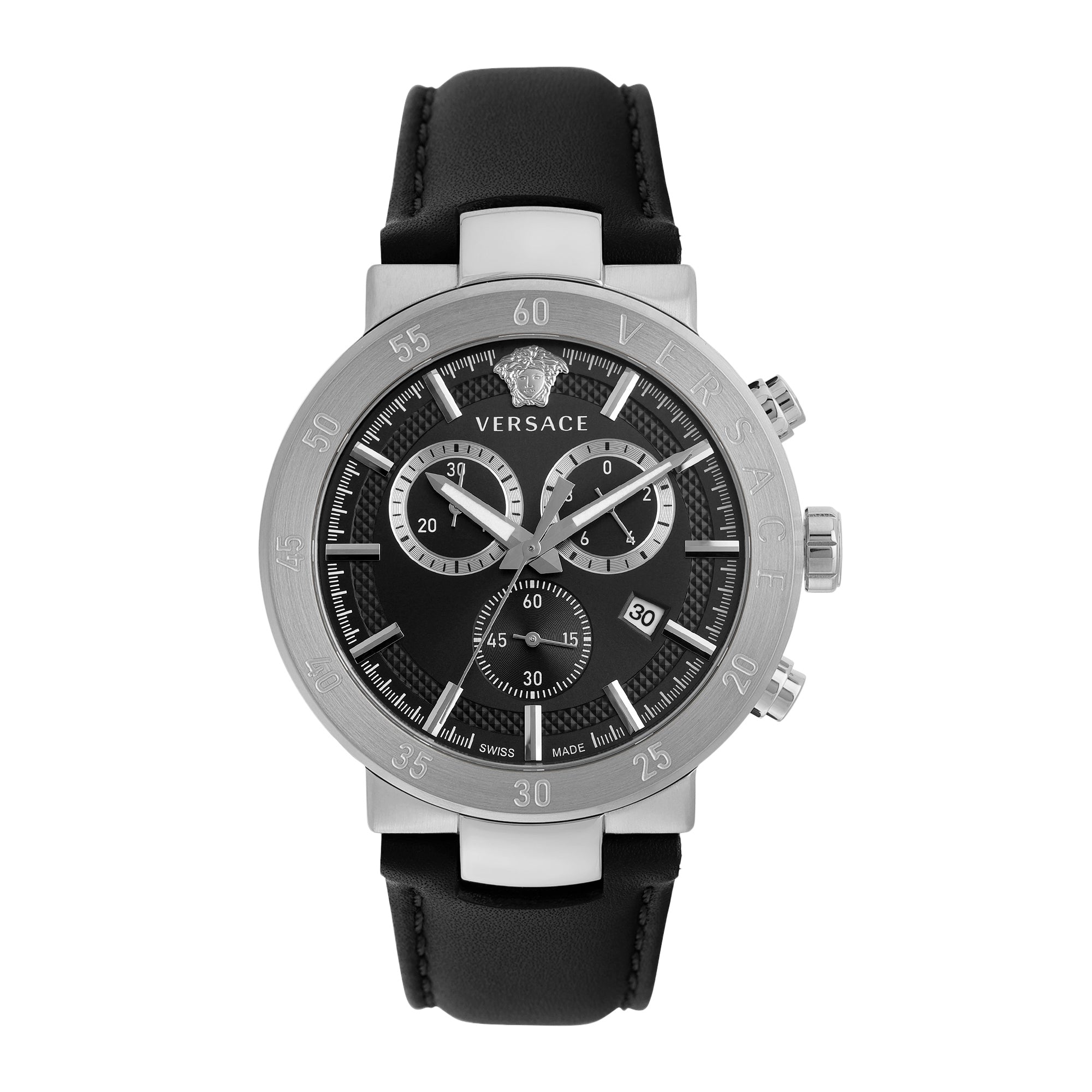 Versace Black Dial Chrono Quartz Analog Men Watch