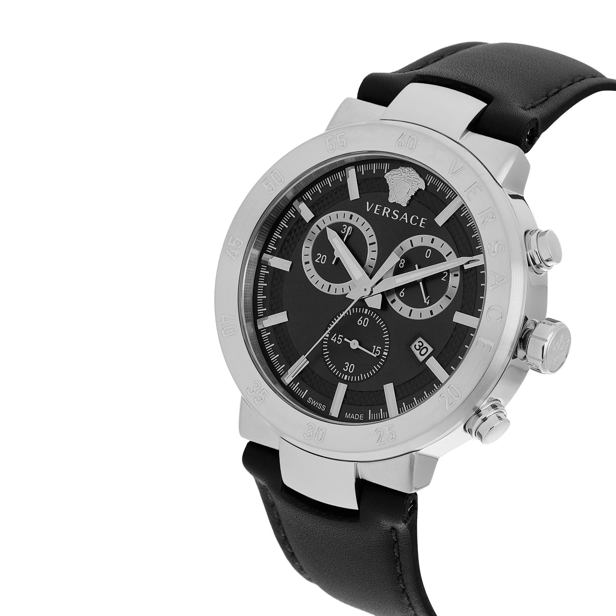 Versace Black Dial Chrono Quartz Analog Men Watch