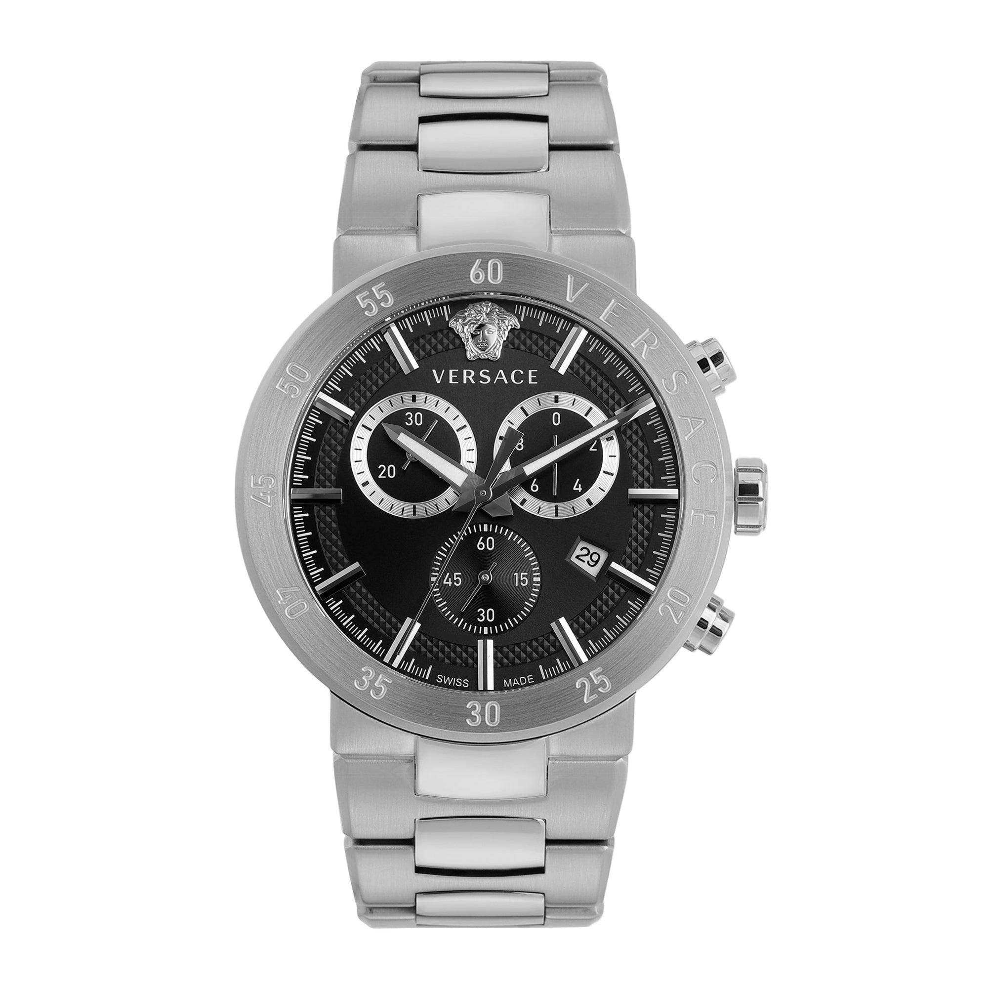 Versace Black Dial Chrono Quartz Analog Men Watch