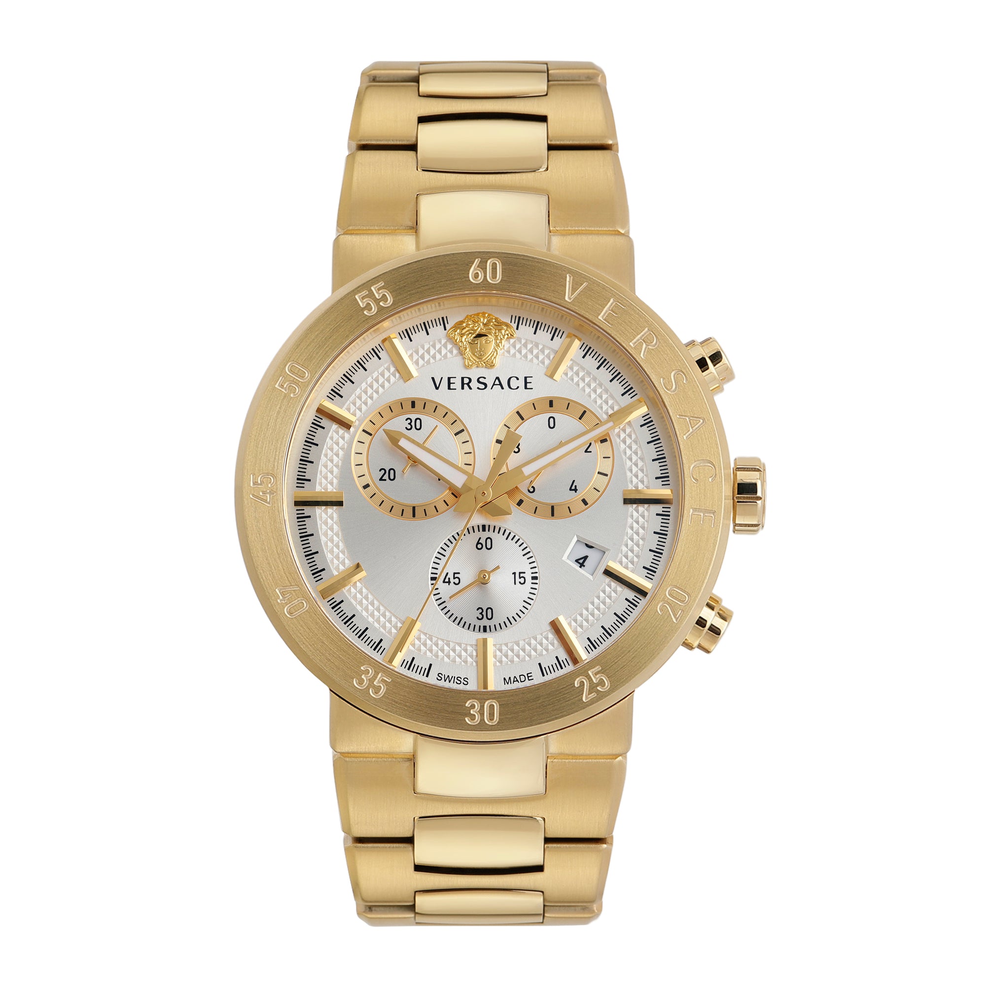 Versace White Dial Chrono Quartz Analog Men Watch