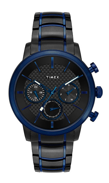 Timex E Class Men Black Round Dial Analogue Quartz TWEG20200 At